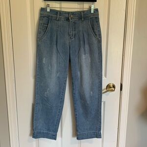 CREAM Pleated Front Tapered Baggy Jeans Size 26